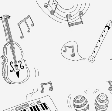 Musical instruments illustration
