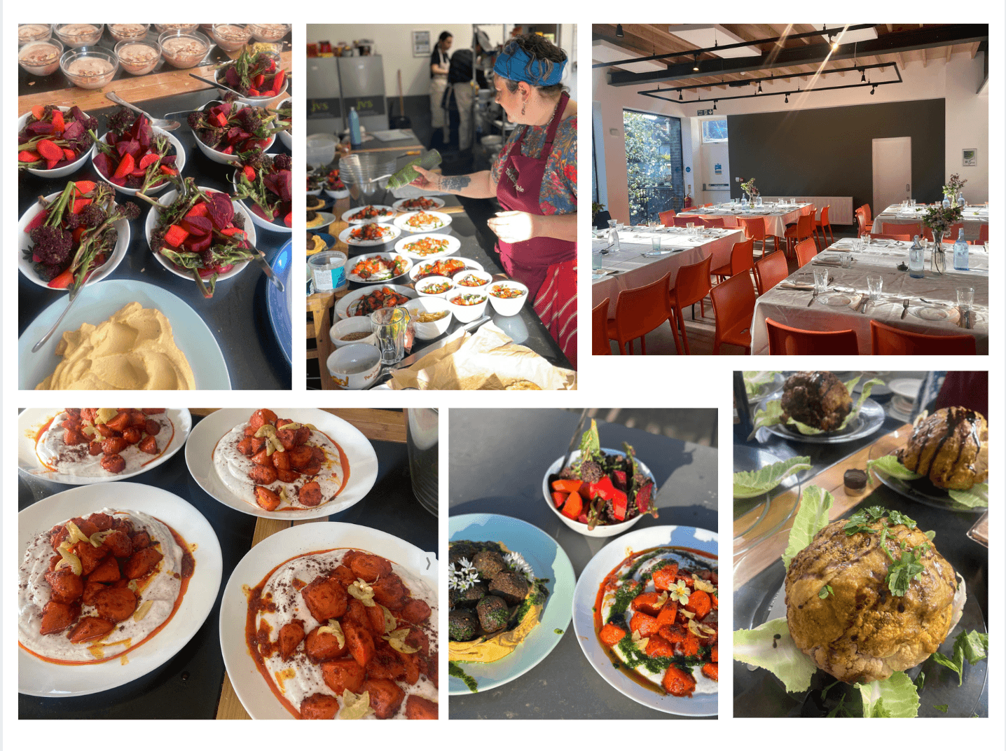 Collage of photos from the night