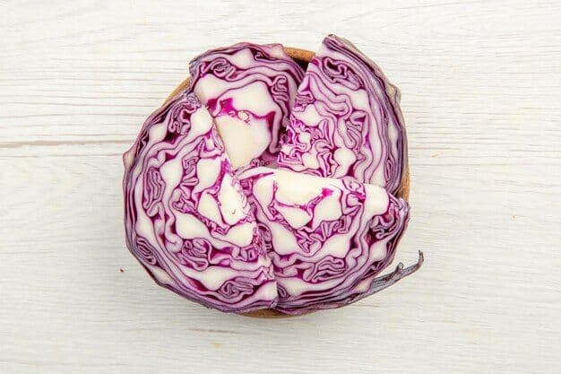 Purple Cabbage Rolls with Guacamole
