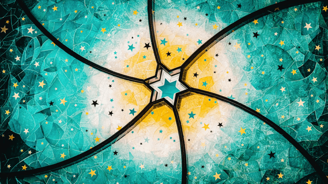 Stain glass magen dovid