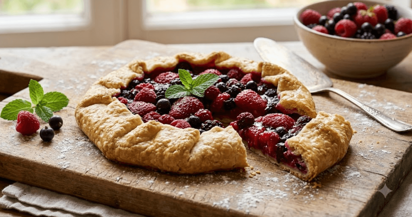 Vegan British Berry & Elderflower Galette