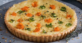 Veggie rose tart