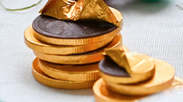 Chocolate gelt coins