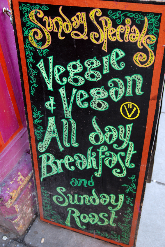 JVS image - Vegetarian restaurant board
