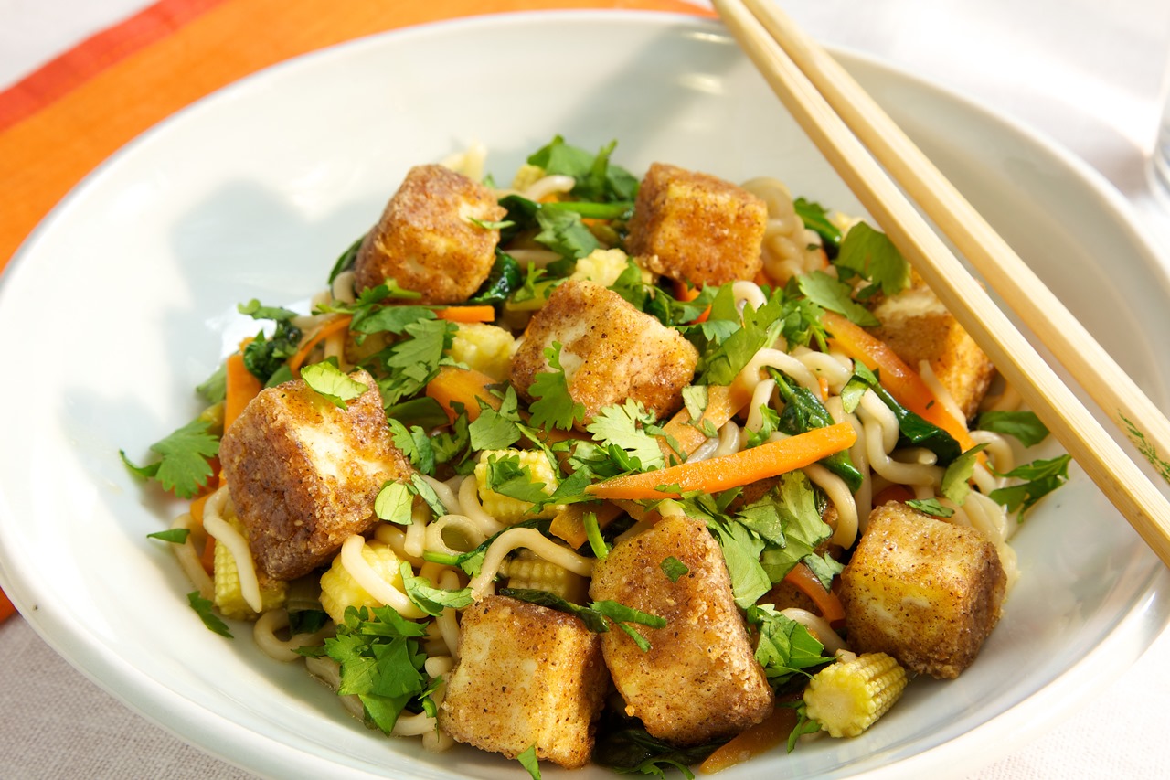 Five Spice Tofu Stir-Fry with Noodles - Jewish Vegetarian Society