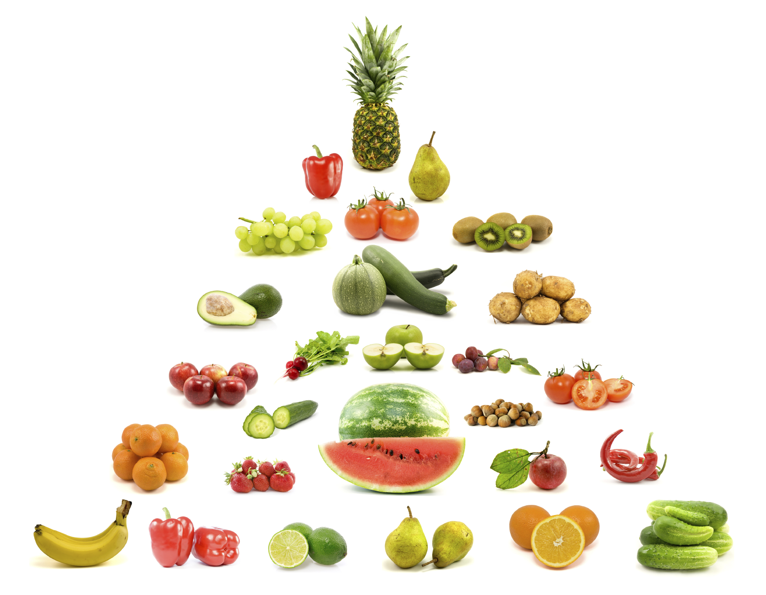 Fruit and veg pyramid