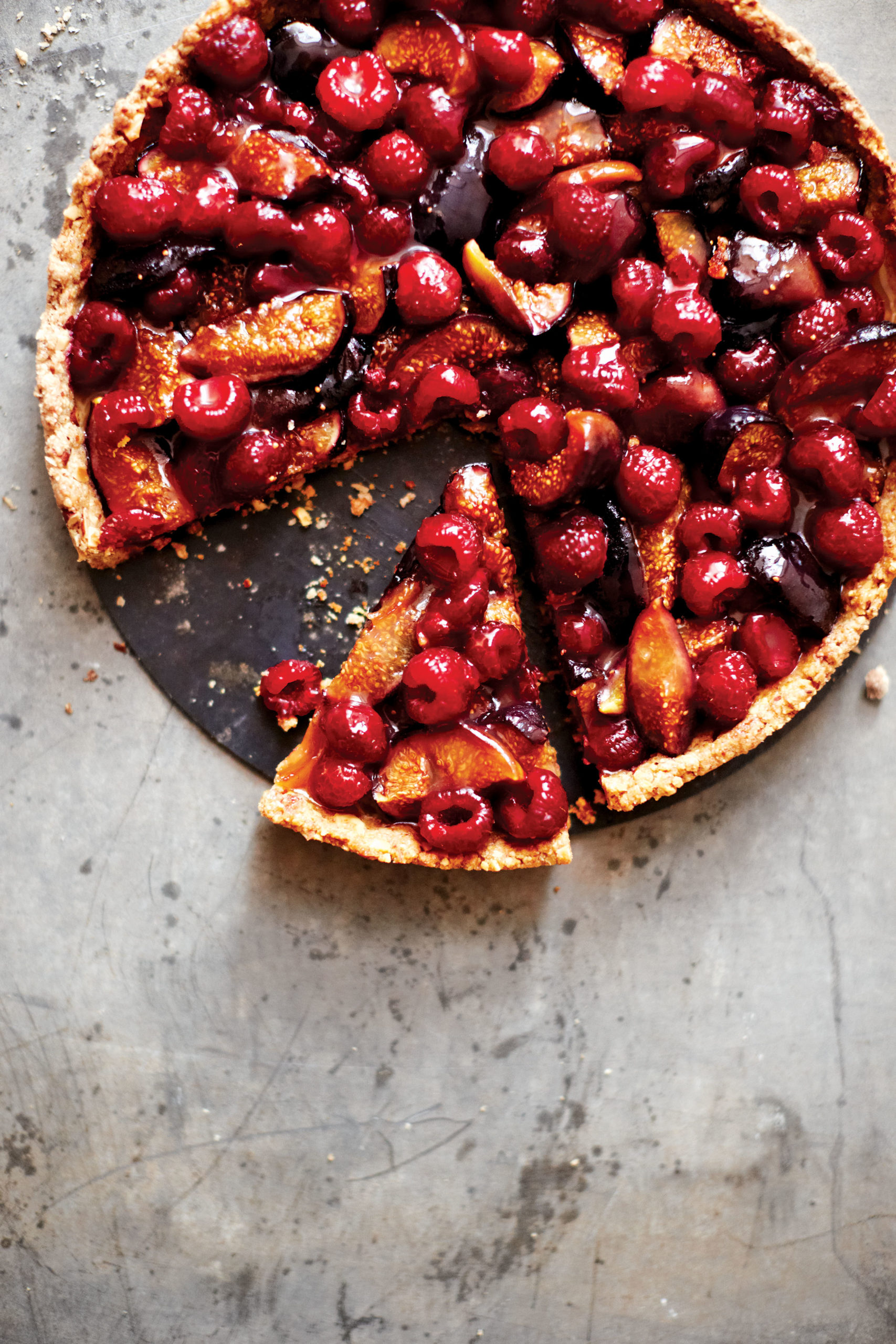 Roasted Fig & Raspberry Tart