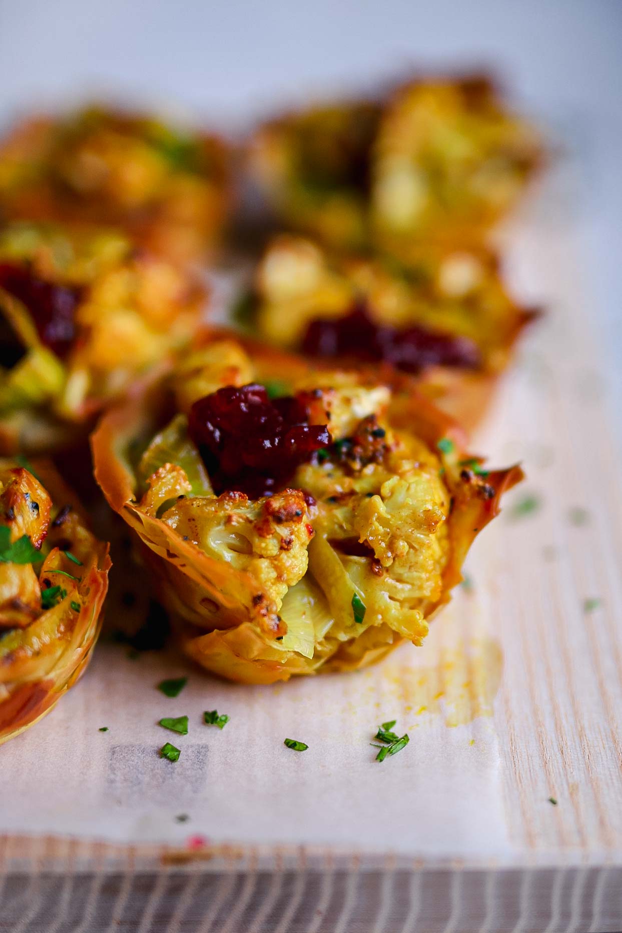 Cauliflower & Leek Filo Parcels 2