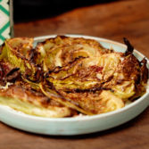 Charred Cabbage with Almond Cream and Spiced Salt