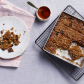 Fresh apricot flapjacks