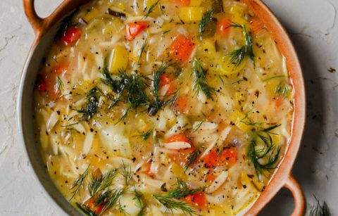 Orzo Leek Dill Soup 2