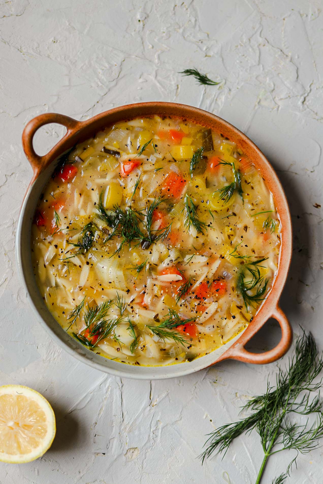 Orzo Leek Dill Soup 2