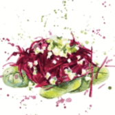 Beetroot and Cherry Vegan salad