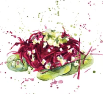 Beetroot and Cherry Vegan salad